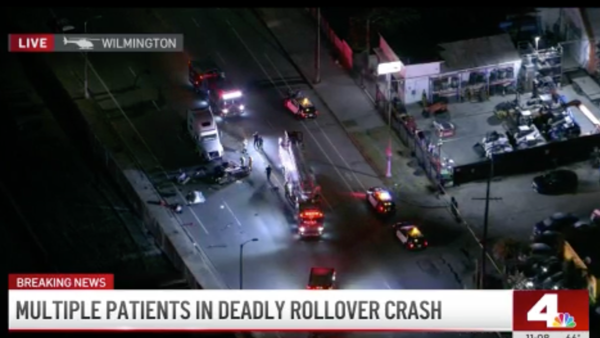 1 person killed, 2 others injured in rollover crash in Wilmington – NBC Los Angeles