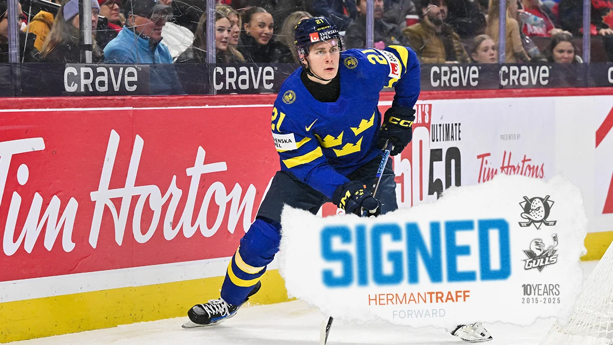 Anaheim Ducks Sign Herman Traff to Three-Year Entry-Level Contract