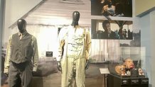 Costumes and prosthetics from the Academy Award-winning vampire thriller "Sinners" on display at the Warner Bros. Studio Tour in Burbank on March 22, 2026.
