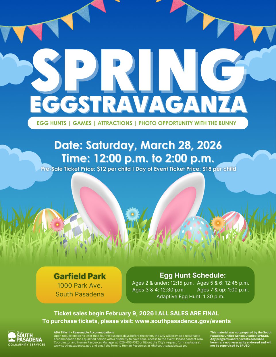 PHOTO: City of South Pasadena | The South Pasadenan | South Pasadena’s Spring Eggstravaganza Returns to Garfield Park