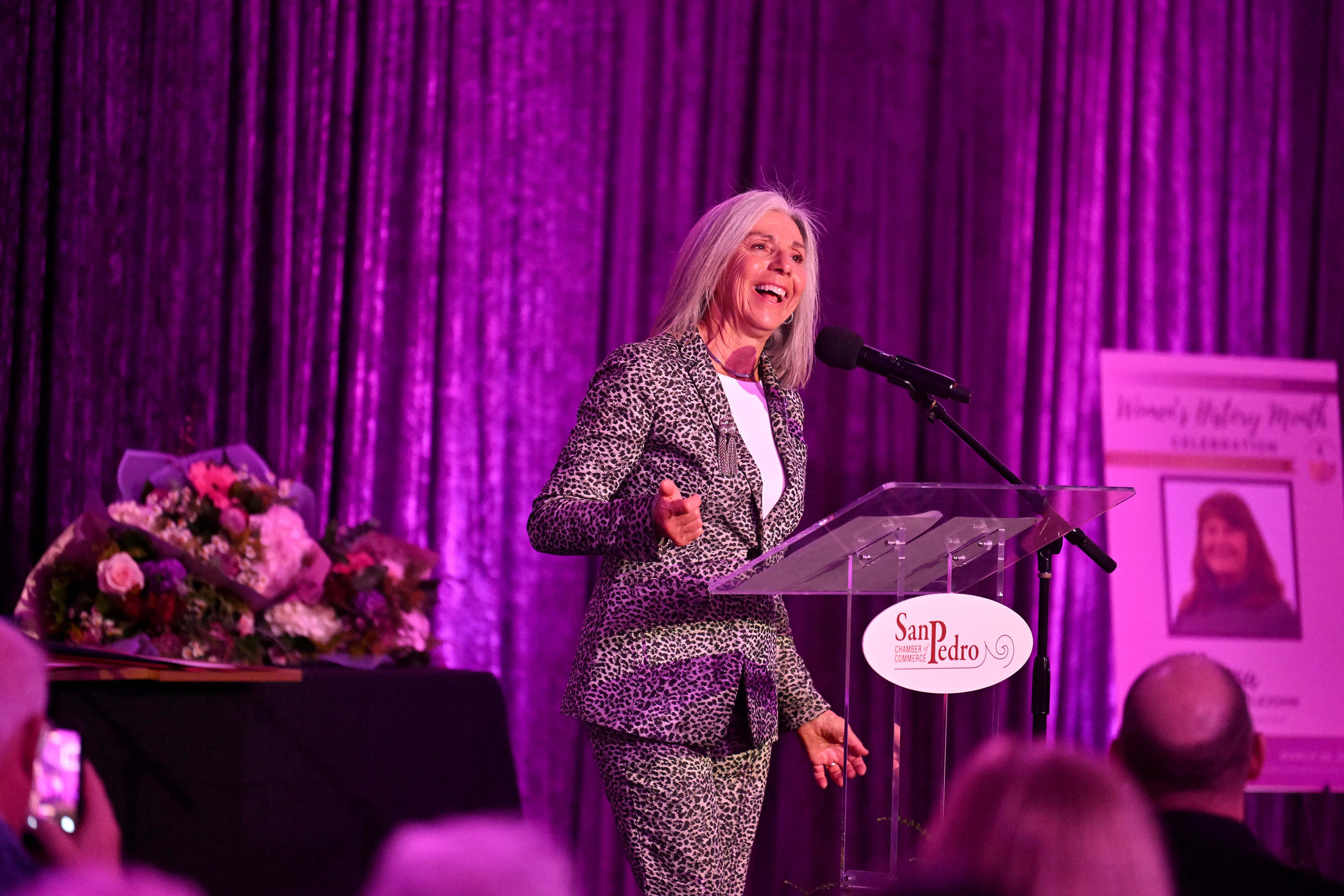 The San Pedro Chamber of Commerce honors Lucrecia Jacobson during...