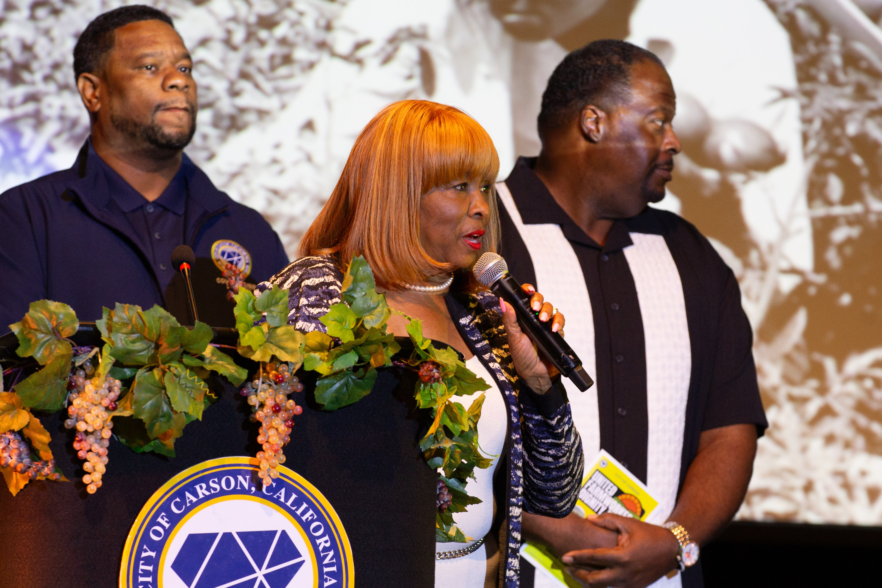 Maayor Lula Davis-Holmes speaks to the audience during the United...