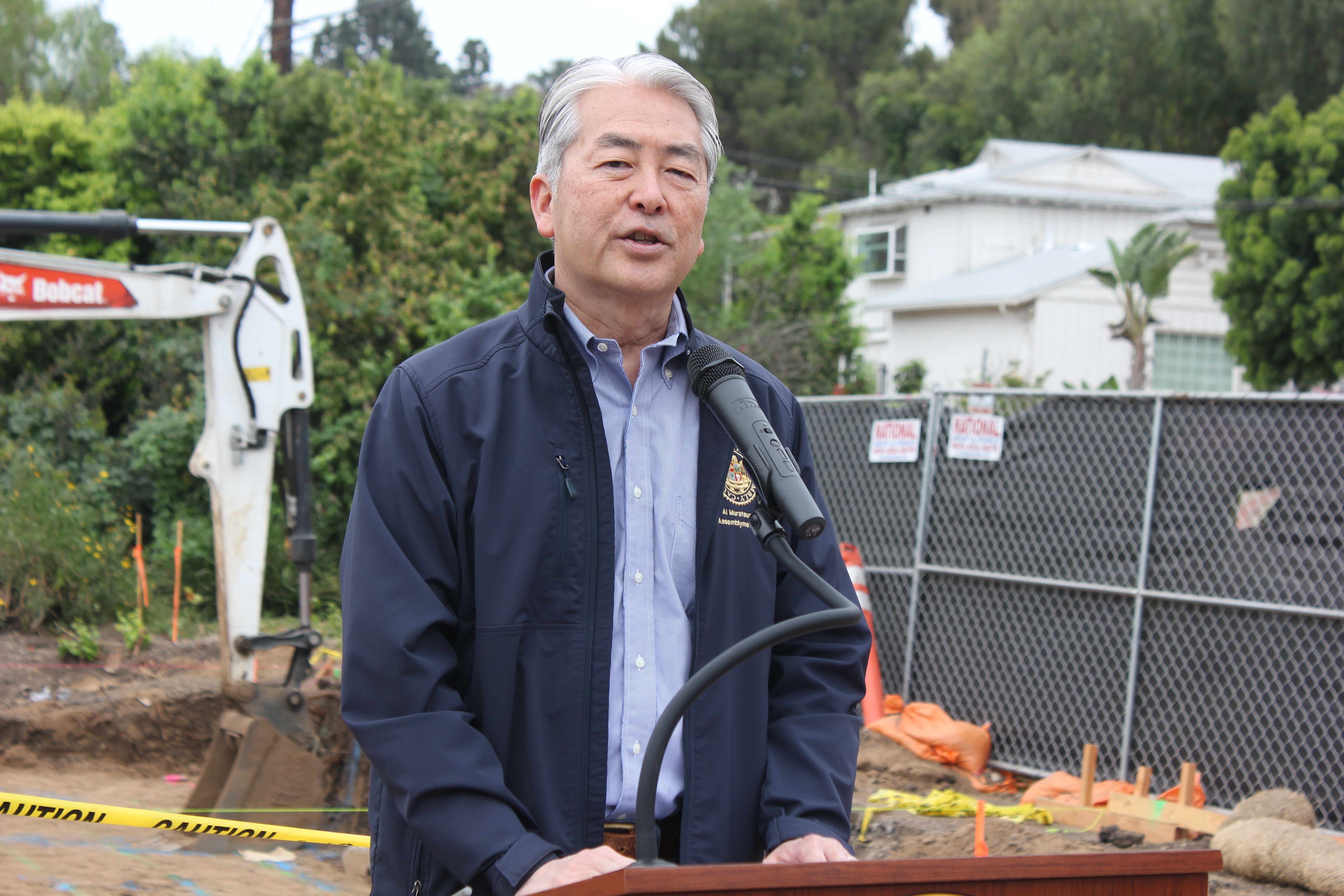 Assemblymember Al Muratsuchi speaks at a groundbreaking ceremony to celebrate...