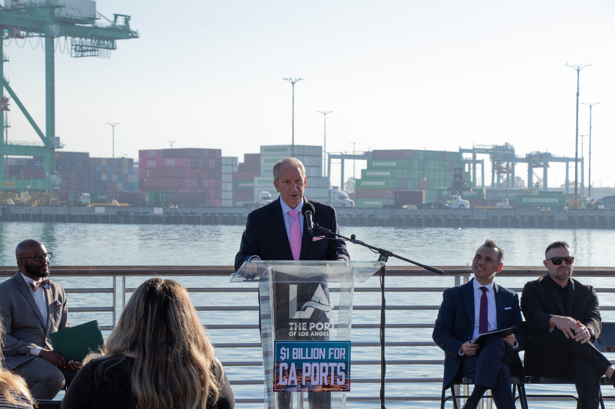 Port of Los Angeles Executive Director Gene Seroka speaking at...