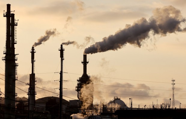 WILMINGTON, CALIFORNIA - NOVEMBER 28: The Phillips 66 Los Angeles Refinery Wilmington Plant stands on November 28, 2022 in Wilmington, California. Climate activists held a protest outside the refinery earlier in the day against increased oil company profits amid recent high gas prices in California. California Governor Gavin Newsom has called a special session of the Legislature for December 5th to consider a special windfall tax on oil industry profits. Phillips 66 reported a third quarter profit of $5.4 billion, 13 times more than the $402 million profit recorded for the same period last year. (Photo by Mario Tama/Getty Images)