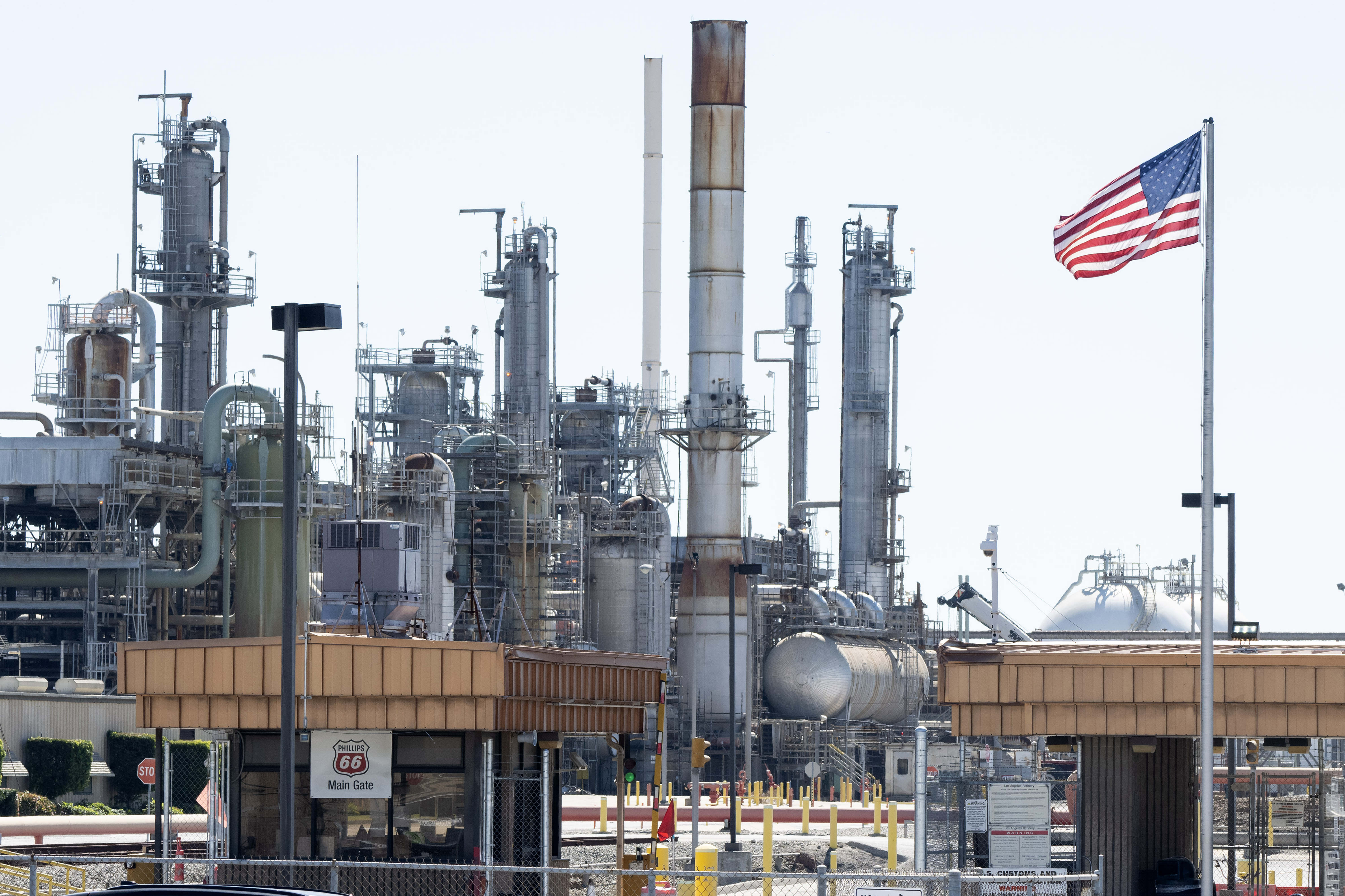 The now-shuttered Phillips 66 Los Angeles Refinery in Carson on...