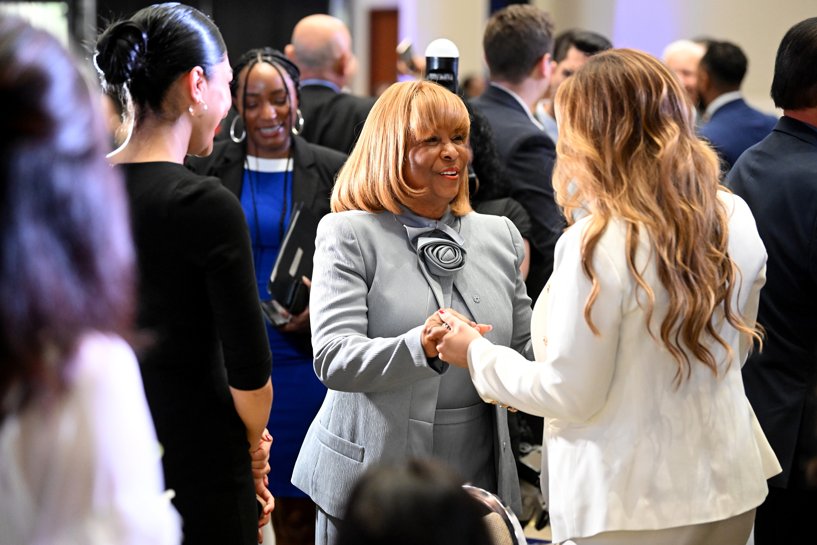 Carson Mayor Lula Davis-Holmes arrives for the annual State of...