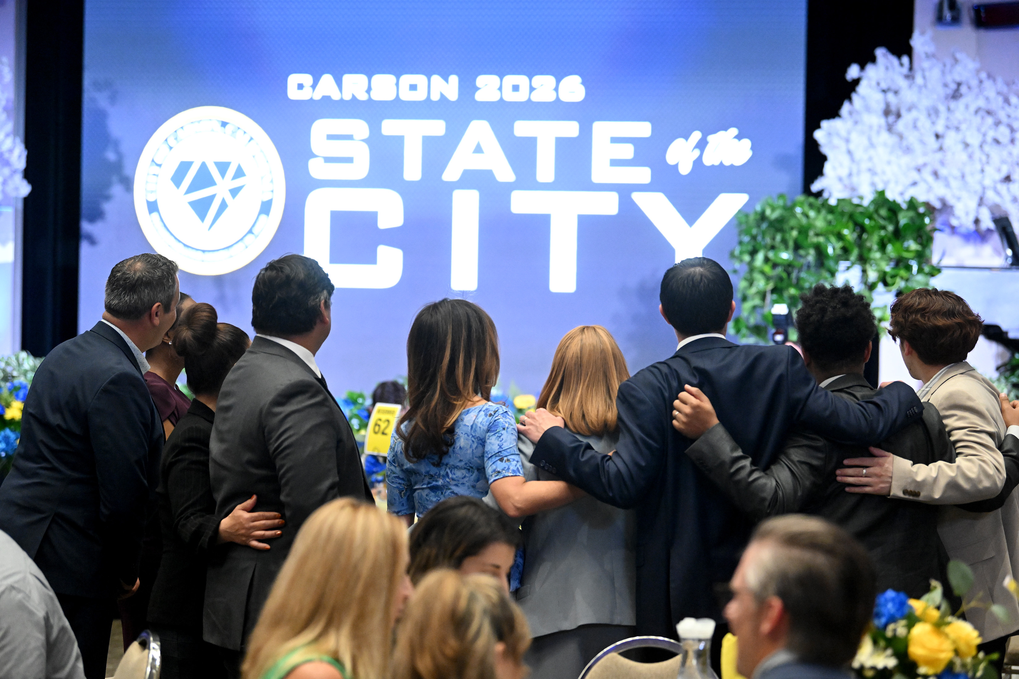 Carson Mayor Lula Davis-Holmes arrives for the annual State of...