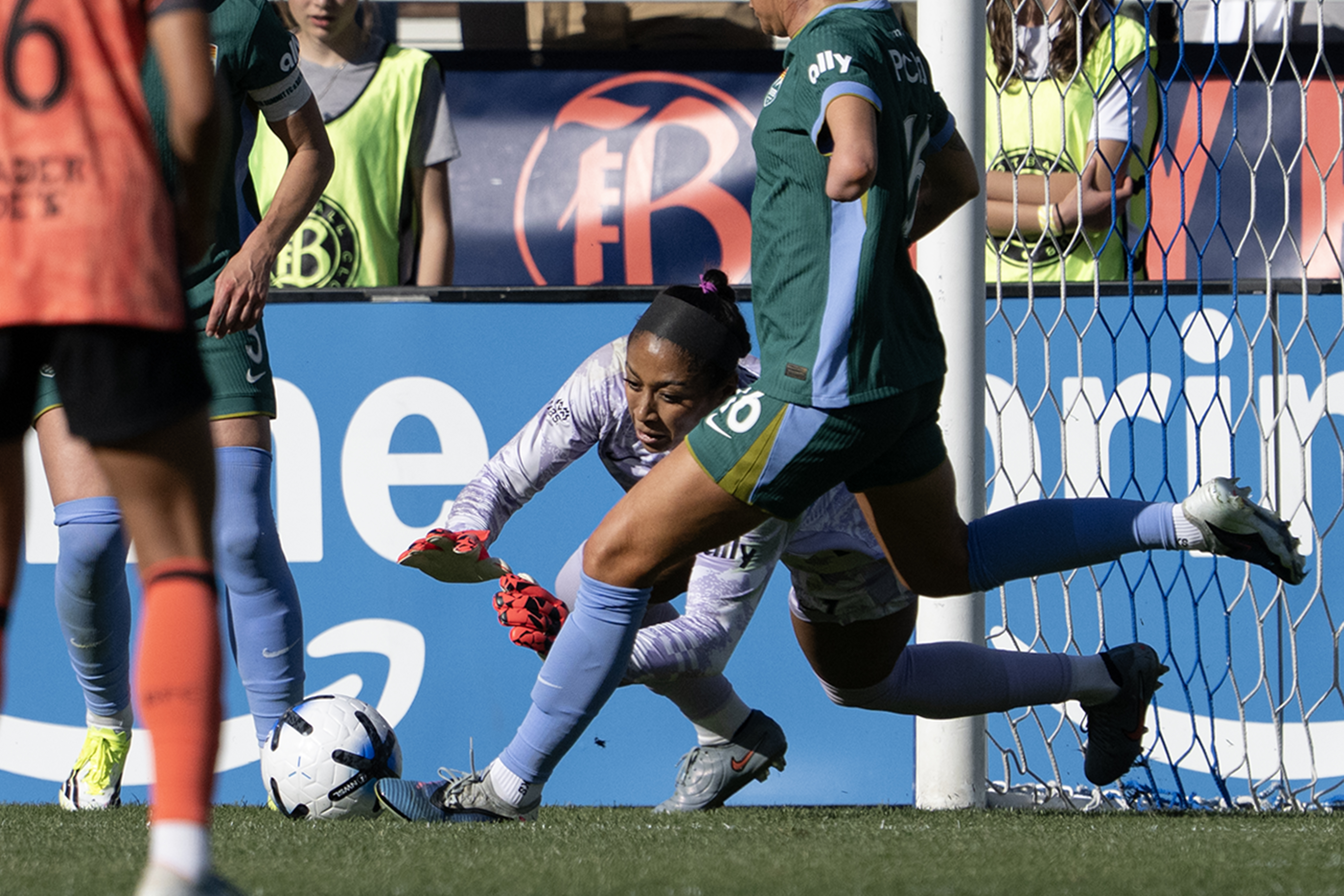 Abby Smith (1) of the Denver Summit FC saves a...