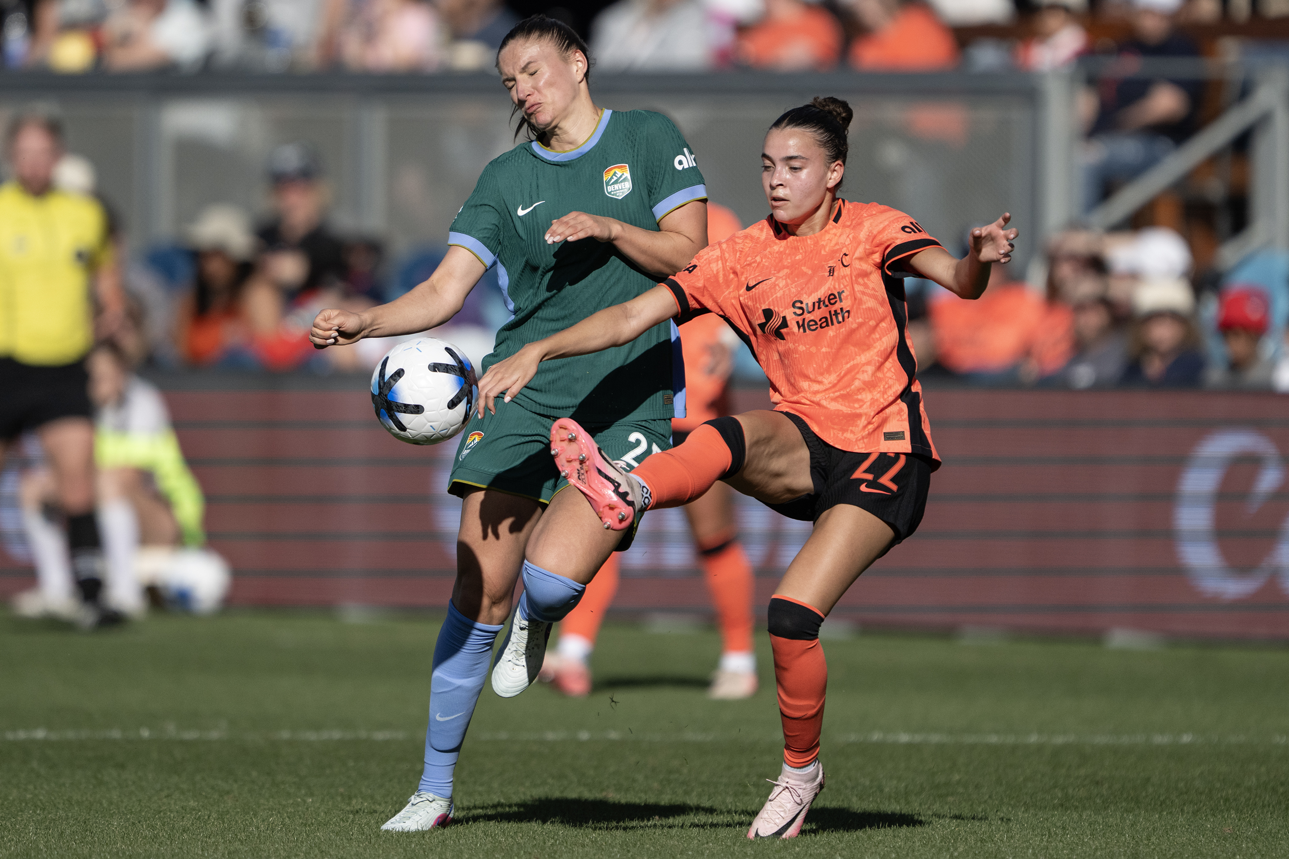 Melissa KÃ¶ssler (25) of the Denver Summit FC and Brooklyn...