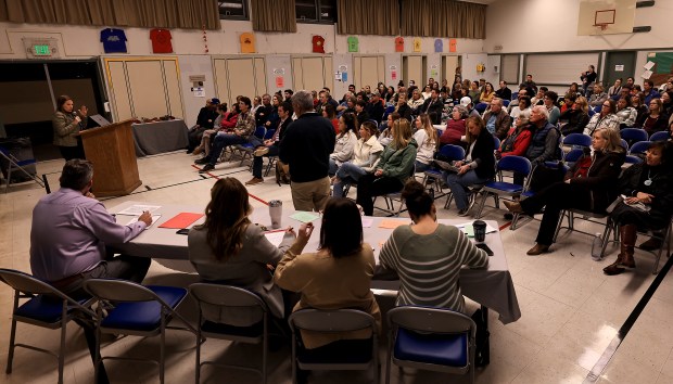Rincon Valley Union School District holds a community forum about the district's budget deficit and the options to address the issue, at Sequoia Elementary School, Wednesday, Dec. 3, 2025, in Santa Rosa. (Kent Porter / The Press Democrat)