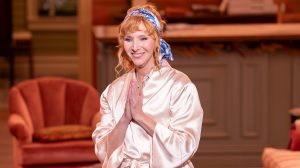 'The Comeback' Season 3 stars Lisa Kudrow as Valerie Cherish, shown here on a sitcom stage, smiling