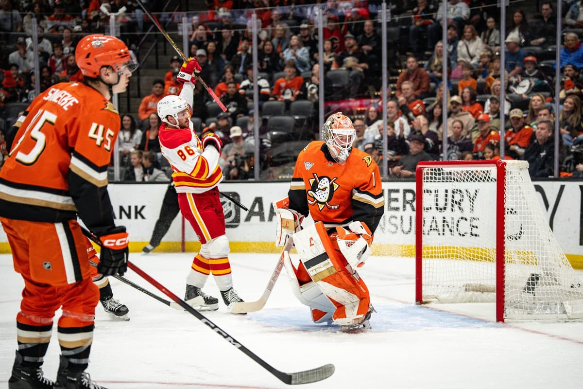 Flames earn point against Ducks to close out California trip