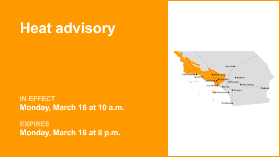 Heat advisory for 5 Freeway north of LA for Monday – Orange County Register