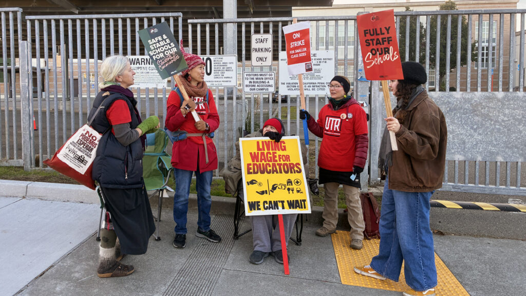 California teachers on the picket line amid shrinking school budgets