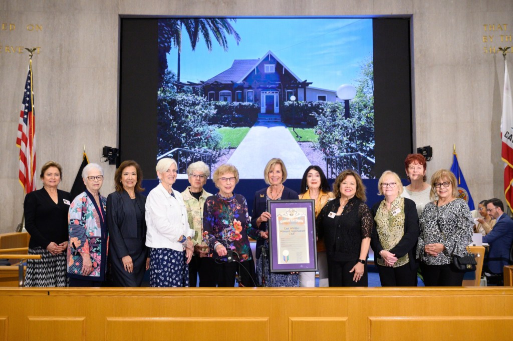 East Whittier Woman’s Improvement Club celebrated by LA County Supervisor Hahn – Whittier Daily News