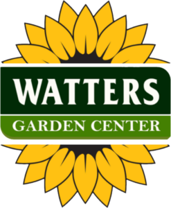 Watters Garden Center Logo in sunflower cutout.
