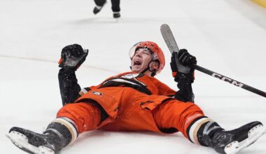 Cutter Gauthier scores twice, Ville Husso has 42 saves in Anaheim Ducks' win over New York Islanders