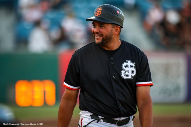 Ydwin Villegas has led the San Jose Giants tothe playoffs in each of his first two seasons as the team's manager. SHELLY VALENZUELA/SAN JOSE GIANTS