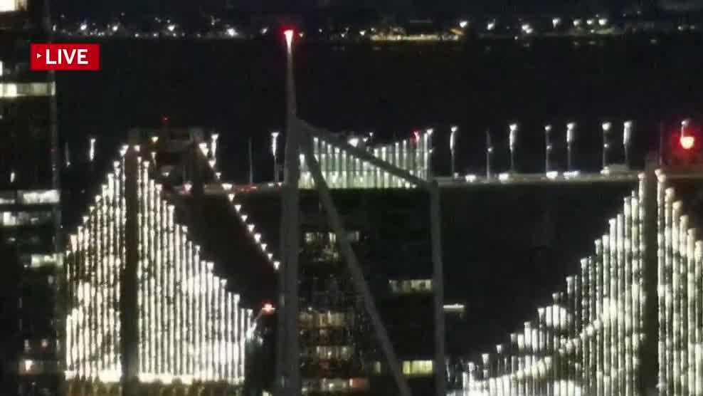 Iconic San Francisco-Oakland Bay Bridge lights return with upgraded LEDs