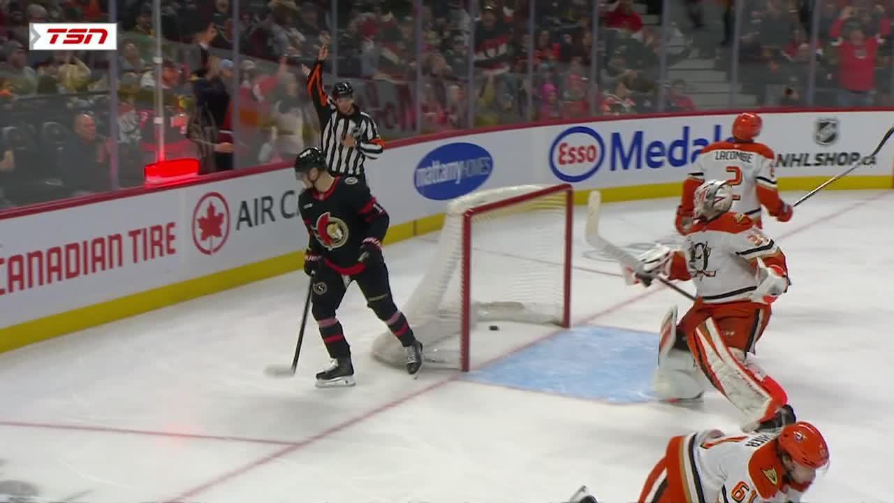 Ullmark earns second shutout of the season as Senators blank Ducks 2-0