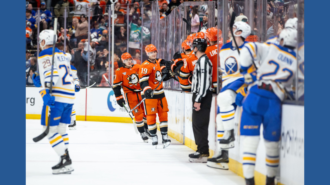 Ducks' Terry scores in OT for 6-5 victory that ends road winning streak for Lyon and Sabres