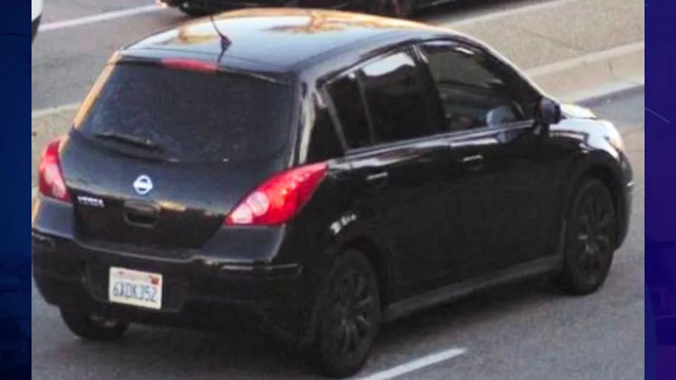 Faith Crocker’s vehicle is described as a black 2013 Nissan Versa hatchback. (Los Angeles County Sheriff’s Department)