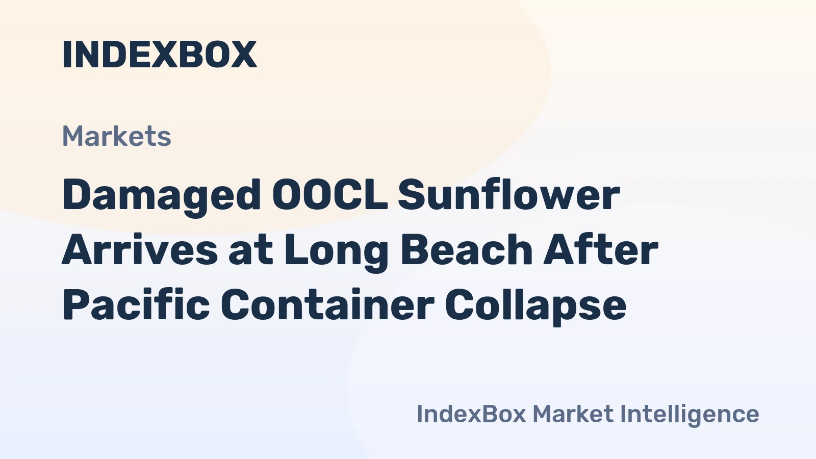OOCL Sunflower at Long Beach: Container Stack Collapse After March 3 Pacific Incident - News and Statistics