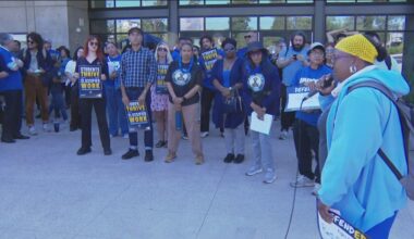 Protestors rally against layoffs potentially impacting hundreds of San Diego Unified employees