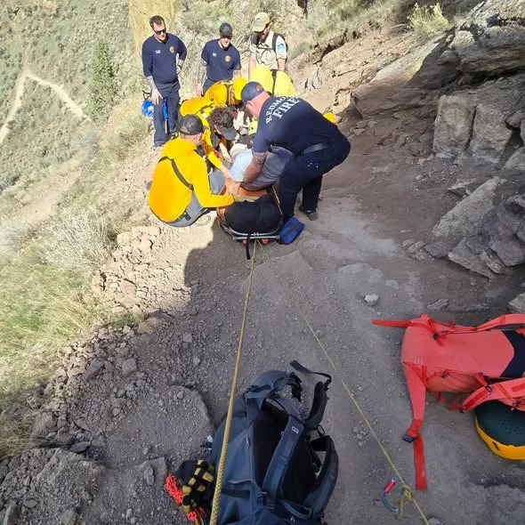 A California man was rescued from Misery Ridge Trail in Central Oregon. March 20, 2026 (courtesy Deschutes Coutny Sheriff's Office).