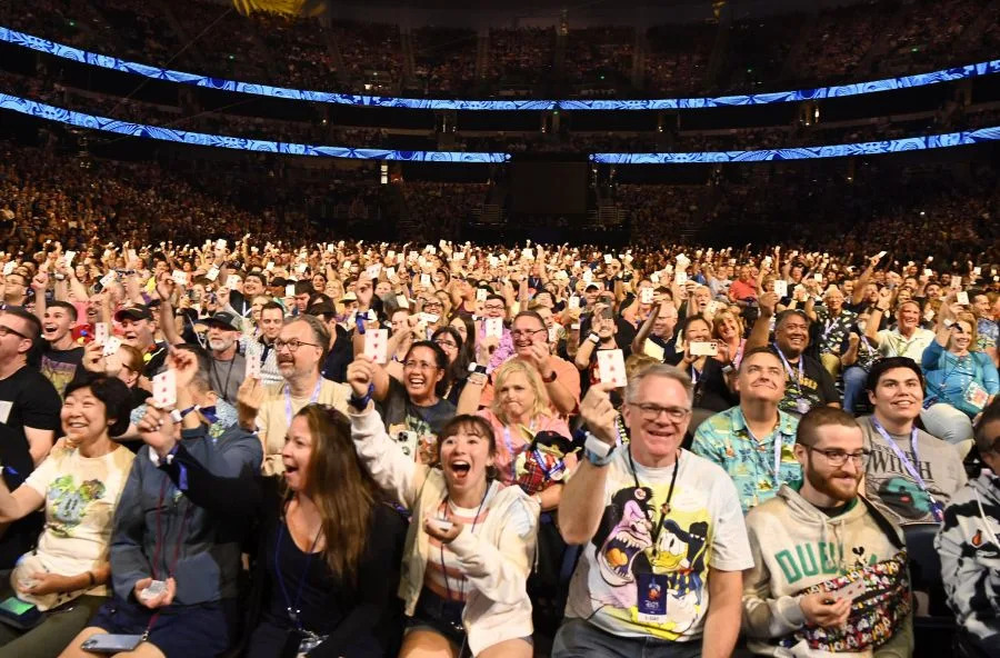 <em>View of audience at the Disney Entertainment Showcase at D23: The Ultimate Disney Fan Event in Anaheim, California, on Aug. 09, 2024. (Araya Doheny/Getty Images for Disney)</em>
