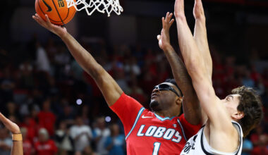 Lobos Edged by San Diego State 64-62 in Mountain West Semis - New Mexico Lobos