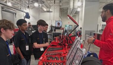 students in a auto shop