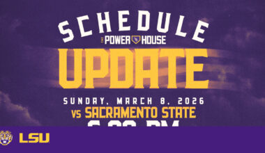 Sunday’s LSU-Sacramento State Baseball Game to Start at 6 p.m. CT – LSU