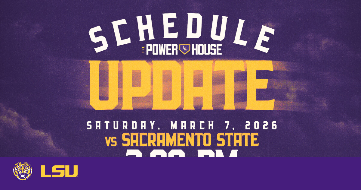 Start Time of Saturday’s Baseball Game vs. Sacramento State Moved to 2 p.m. CT – LSU