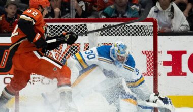 Joel Hofer makes 22 saves for 5th shutout of the season, Blues beat Ducks 4-0