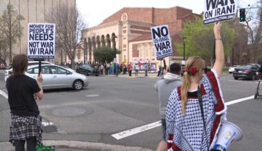 Anti-war protesters gather in Sacramento after airstrikes in Iran