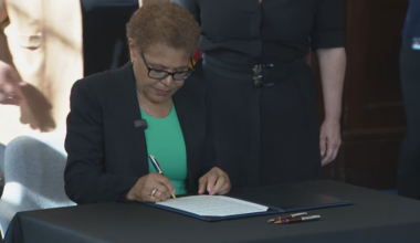 Mayor Karen Bass signs proclamation naming "Farm Workers Day" in Los Angeles following Cesar Chavez abuse allegations