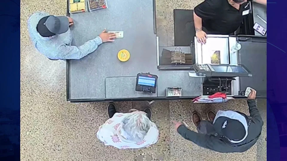 The suspects will coordinate and typically target their victims at a store checkout line. (Los Angeles Police Dedpartment)