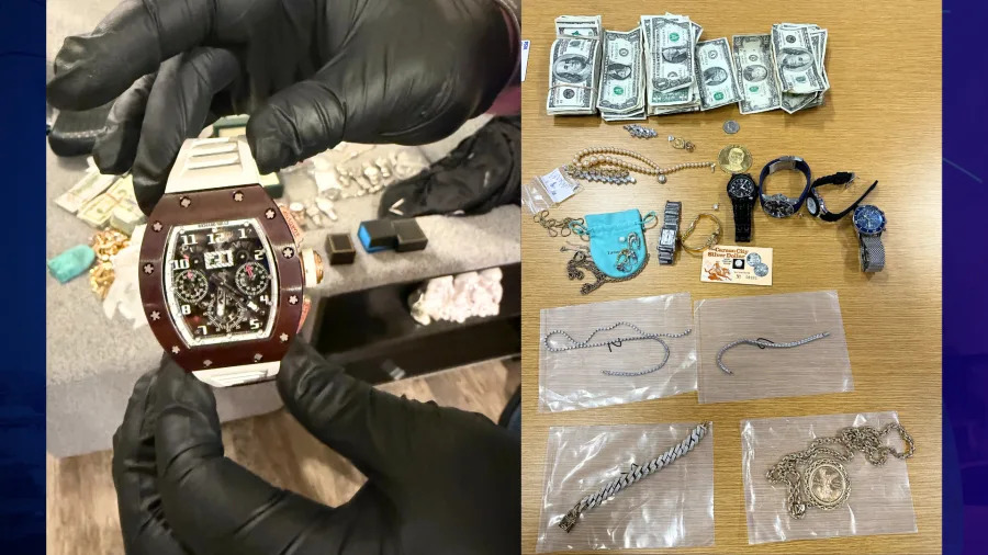 The Chilean burglary crew is accused of stealing over $3 million worth of jewelry, watches, cash and valuables from a Simi Valley jewelry store on May 25, 2025. (Ventura County District Attorney’s Office)