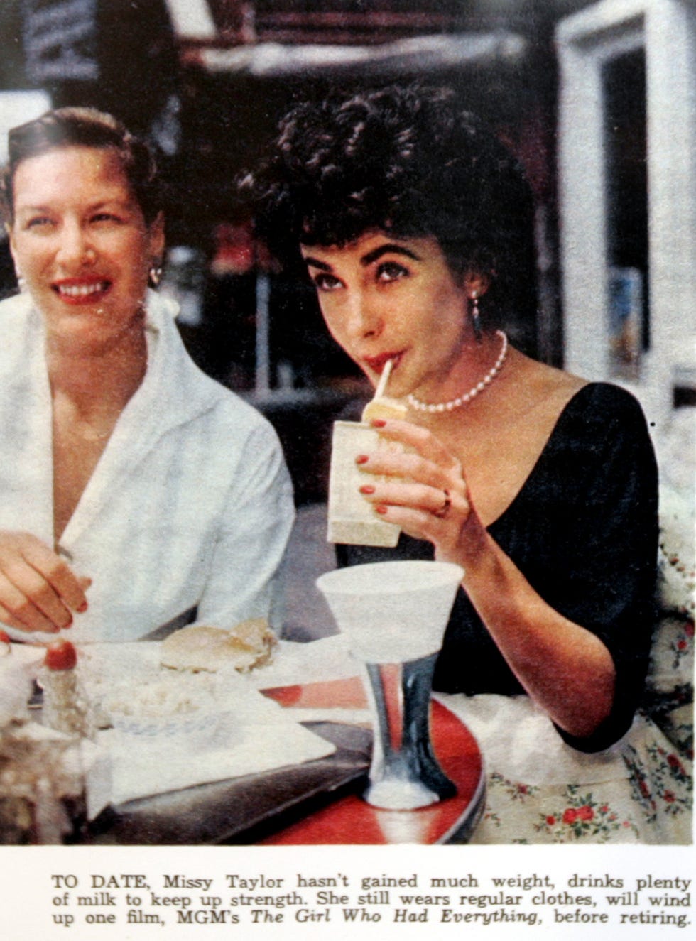 A copy photo of Elizabeth Taylor at the Brentwood Country Mart.