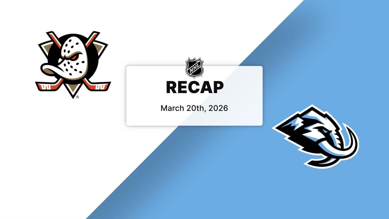Highlights: Ducks Take Down Mammoth 4-1