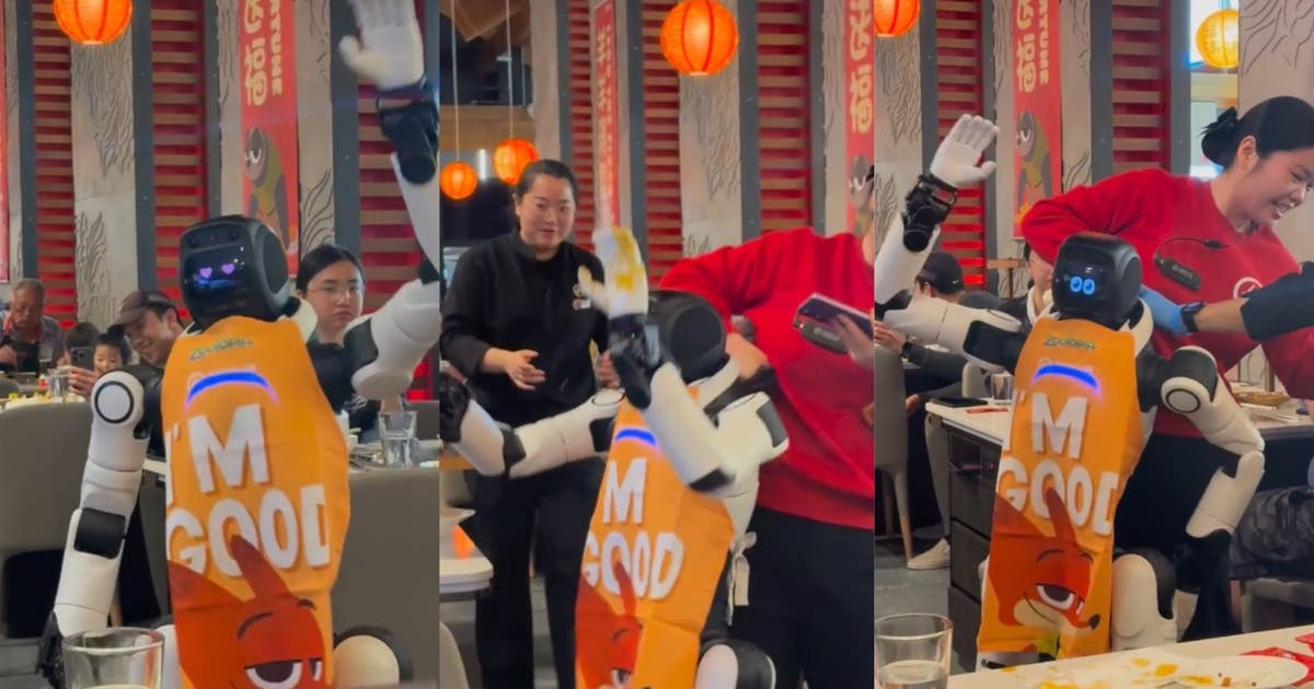 'Unstoppable' dancing robot causes chaos at California restaurant
