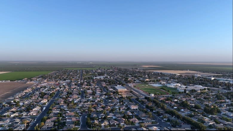 Aerial view of Earlimart, California