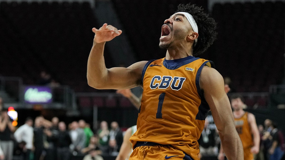 Dominique Daniels Jr celebrates