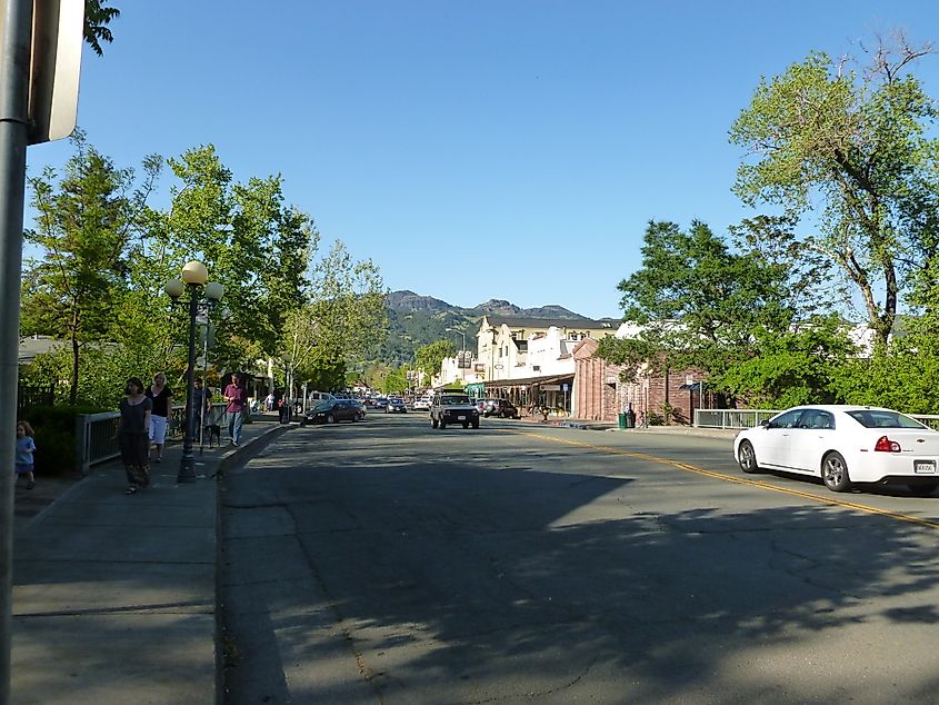 Lincoln Avenue in Calistoga, California.