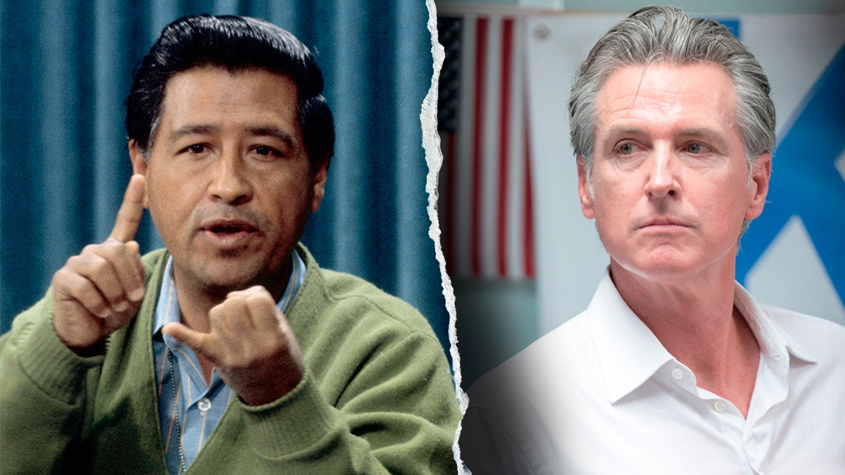 Cesar Chavez and Gavin Newsom