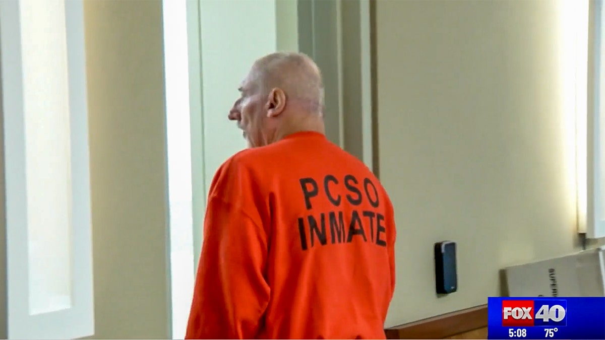 David Allen Funston walking out of court.