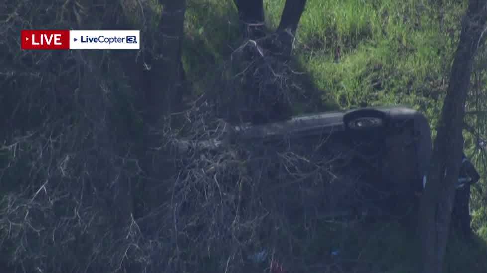 Infant, 3 others hurt in rollover crash off I-5 in Sacramento