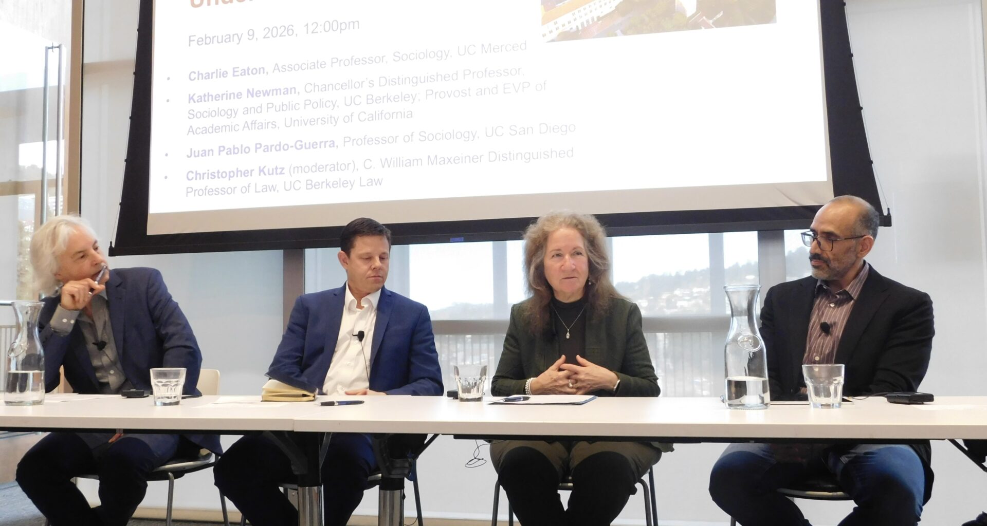 University of California provost and scholars discuss uncertain future for public universities at Social Science Matrix event